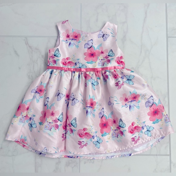 Beautiful Pink Floral Dress 12-18 months - Picture 1 of 5